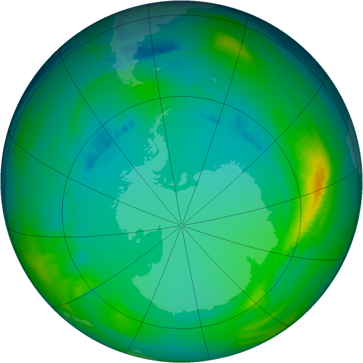 Ozone Map 1986-07-28